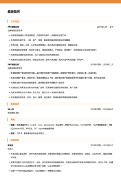 品牌电商运营专员简历模板